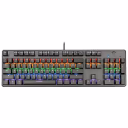 Trust GXT 865 Asta, Taille réelle (100 %), USB, Clavier mécanique, AZERTY, LED RGB, Noir
