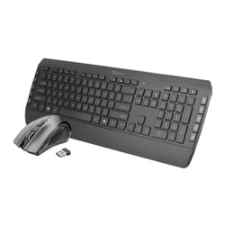 Trust Tecla-2 clavier Souris incluse RF sans fil Allemand Noir