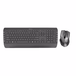 Trust Tecla-2 clavier Souris incluse RF sans fil Allemand Noir