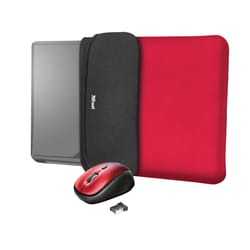 Trust 23455 15.6" Housse Noir, Rouge