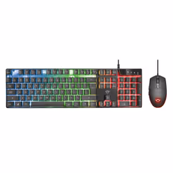 Trust GXT 838 Azor clavier Souris incluse USB Allemand Noir