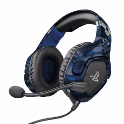 Trust GXT 488 Forze PS4, Avec fil, Jouer, 20 - 20000 Hz, 376 g, Casque, Noir, Bleu