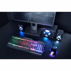 Trust GXT 856 Torac clavier USB QWERTY Espagnole Noir