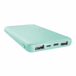 Trust Primo, 10000 mAh, Lithium-Ion (Li-Ion), 3,7 V, 15 W, Turquoise
