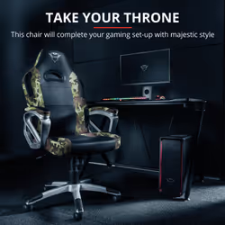 Trust GXT 705C Ryon Siège de jeu universel Siège rembourré Noir, Camouflage