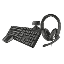 Trust Qoby clavier Souris incluse Bureau RF sans fil QWERTY Espagnole Noir