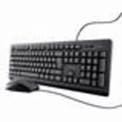 Clavier et Souris - Trust - Taro Pack - AZERTY Français - Résistant aux Éclaboussures - Silencieux