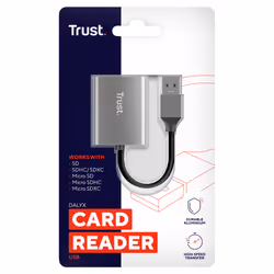 Trust Dalyx lecteur de carte mémoire USB 3.2 Gen 1 (3.1 Gen 1) Aluminium - Vue supplémentaire 6