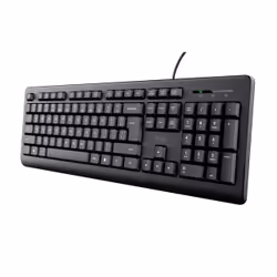 Trust Primo, Taille réelle (100 %), USB, Clavier à membrane, QWERTY, Noir