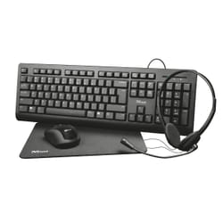 Trust Primo clavier Souris incluse USB QWERTZ Allemand Noir
