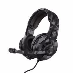 Trust GXT 411K Radius, Avec fil, Jouer, Casque, Noir, Gris, Blanc