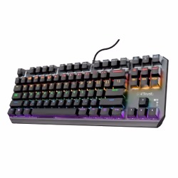 Trust GXT 834 Callaz, Taille réelle (100 %), USB, Clavier mécanique, QWERTY, LED, Noir