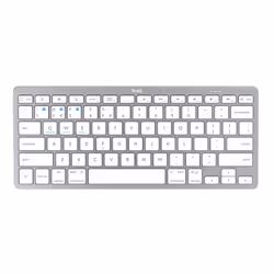 Trust 24653 clavier Bluetooth QWERTZ Allemand Argent, Blanc