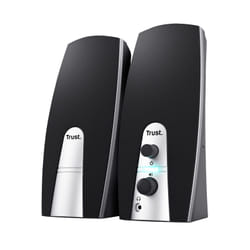 Trust 24660 set d'enceintes 5 W PC/ordinateur portable Noir, Métallique 2.0 canaux
