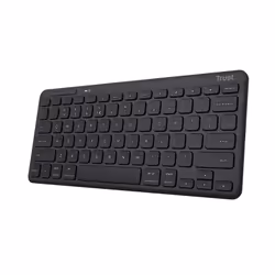 Trust Lyra, Sans clé (80 - 87%), RF sans fil + Bluetooth, Commutateur de touche « ciseaux », QWERTY, Noir