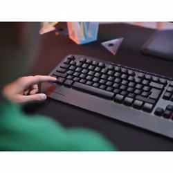 Trust GXT 836 Evocx, Avec fil, USB, Clavier à membrane, QWERTY, LED RGB, Noir
