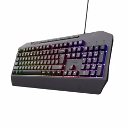Trust GXT 836 EVOCX, Taille réelle (100 %), USB, Clavier à membrane, LED RGB, Noir