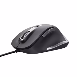 Trust Fyda, Droitier, Optique, USB Type-A, 5000 DPI, Noir