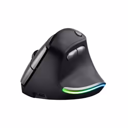 Trust Bayo Souris ergonomique rechargeable sans fil, Droitier, Optique, RF sans fil, 2400 DPI, Noir