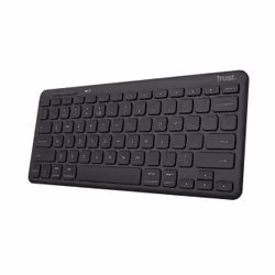 Trust Lyra, Mini, Avec fil &sans fil, USB + RF Wireless + Bluetooth, Commutateur de touche « ciseaux », QWERTY, Noir