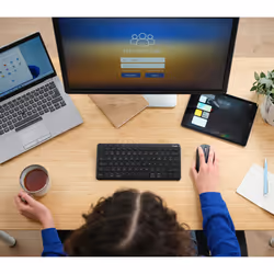 Trust Lyra clavier Bureau USB + RF Wireless + Bluetooth QWERTY Espagnole Noir - Vue supplémentaire 4