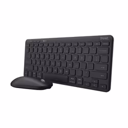 Trust Lyra, Mini, Bluetooth, Commutateur de touche « ciseaux », QWERTY, Noir, Souris incluse