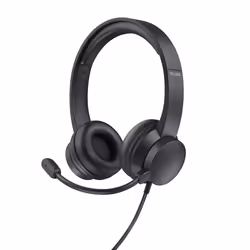 Trust Ayda, Avec fil, Appels/Musique, 20 - 20000 Hz, 155 g, Casque, Noir