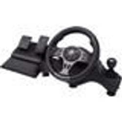 Trust GXT 289 Movi Noir USB Volant + pédales Nintendo Switch, PlayStation 4, Xbox One S, Xbox One X, Xbox Series S, Xbox Series X
