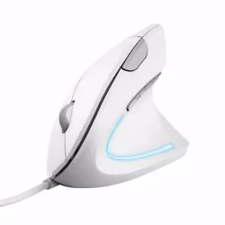Trust Verto, Droitier, Conception verticale, Optique, USB Type-A, 1600 DPI, Blanc