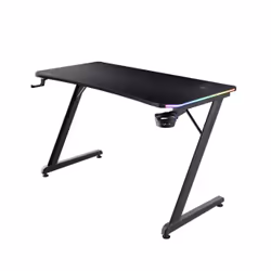 Trust GXT 709 LUMINUS, Droit, Forme rectangulaire, Bois, Jouer, Noir, Jambes en Z