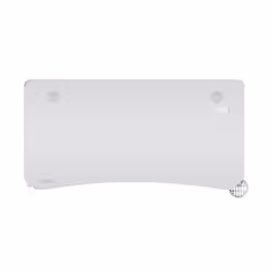 Trust GXT 709W LUMINUS, Droit, Forme rectangulaire, Bois, Jouer, Blanc, Jambes en Z