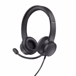 Trust HS-150, Avec fil, 20 - 20000 Hz, Bureau/Centre d'appels, 155 g, Casque, Noir
