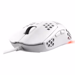 Trust GXT 928 HELOX, Droitier, Optique, USB Type-A, 6400 DPI, Blanc