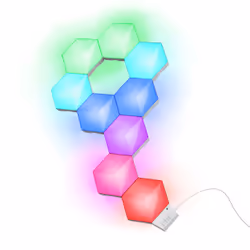 Trust GXT 905 Vybz, Hexagonal, Mur, Blanc, 24 W, RGB, Secteur