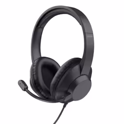 Trust Ayda Max, Avec fil, Bureau/Centre d'appels, 20 - 20000 Hz, 167 g, Casque, Noir