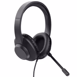 Trust Ayda Max Casque Avec fil Arceau Bureau/Centre d'appels Noir