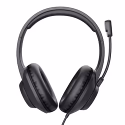 Trust Ayda Max Casque Avec fil Arceau Bureau/Centre d'appels Noir