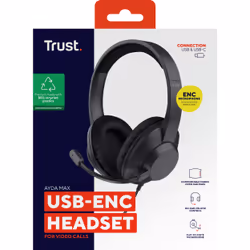Trust Ayda Max Casque Avec fil Arceau USB Type-C / USB Type-A Noir - Vue supplémentaire 8
