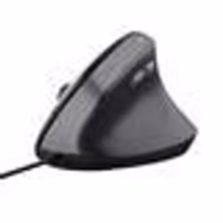 Trust Yuno, Droitier, Conception verticale, USB Type-A, 2400 DPI, Noir