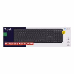 Trust Vaiya clavier Universel USB + RF Wireless + Bluetooth Anglais américain Noir - Vue supplémentaire 7