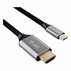 Trust 25630 changeur de genre de câble USB-C HDMI Noir, Argent - Vue supplémentaire 2