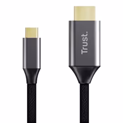 Trust 25630 changeur de genre de câble USB-C HDMI Noir, Argent - Vue supplémentaire 3