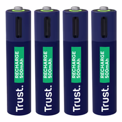 Trust 25671, Batterie rechargeable, AAA, 4 pièce(s), 500 mAh, 1 h, Court-circuit