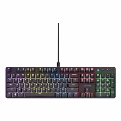 Trust GXT 871 Zora, Avec fil, USB, Clavier mécanique, AZERTY, LED RGB, Noir