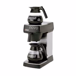 Bravilor Novo, Machine à café filtre, 1,7 L, Café moulu, 2130 W, Noir, Argent