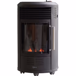 Qlima GH 8034, 3400 W, Gaz, Noir, Argent, Intérieure, 247 g/h, Sol