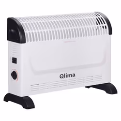 Qlima ECH4020, Radiateur sans huile, Huile, Intérieure, Mur, Noir, Blanc, 2000 W
