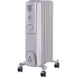 Qlima EOR2015, Chauffage électrique à bain d’huile, Huile, Intérieure, Sol, Blanc, Boutons, Rotatif