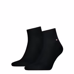 Tommy Hilfiger Quarter, Chaussettes Crew, Noir, Adulte, Mâle, 39/42, EUE