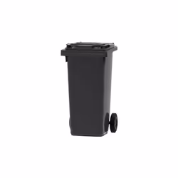 Différents coloris pour faciliter la collecte des déchets. Conteneur avec couvercle en polyéthylène haute densité - capacité  ...